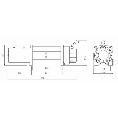 Лебедка СТОКРАТ SD 12.5 SW, 12V, 6.5 л.с.